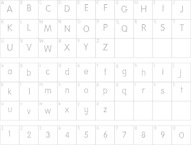 National First Font Dotted