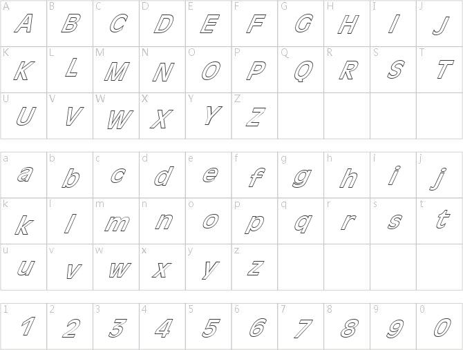 FZ BASIC 2 HOLLOW ITALIC