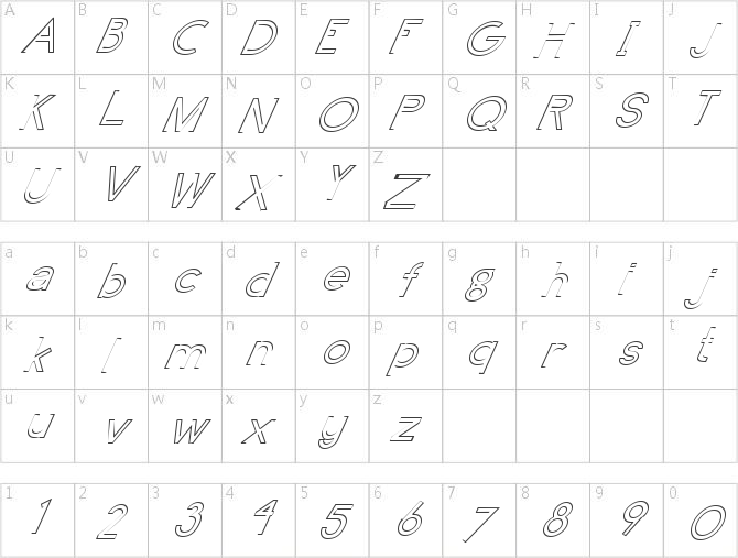 FZ BASIC 4 HOLLOW ITALIC