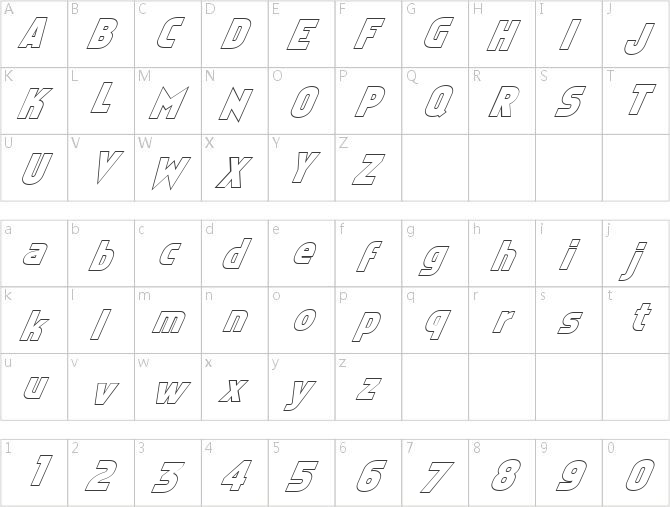 FZ BASIC 5 HOLLOW ITALIC