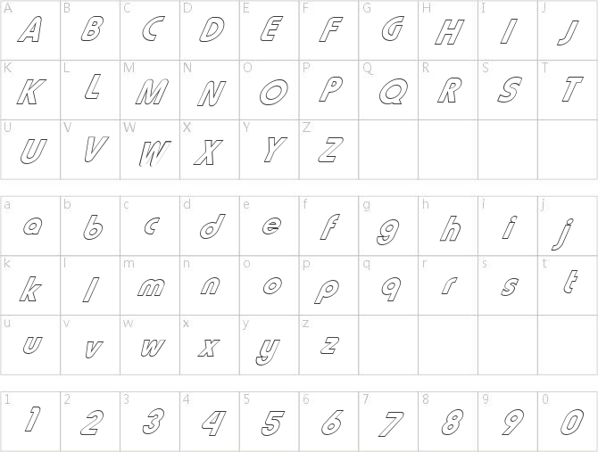 FZ BASIC 7 HOLLOW ITALIC