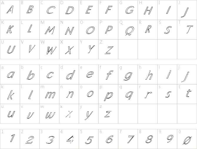 FZ BASIC 11 HOLLOW ITALIC