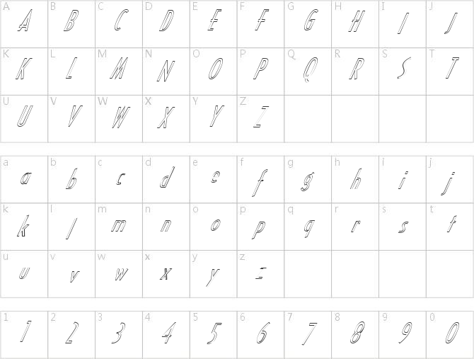 FZ BASIC 16 HOLLOW ITALIC