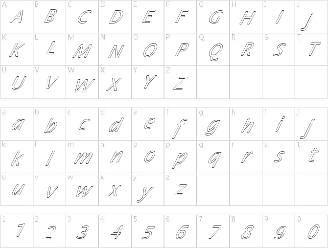 FZ BASIC 17 HOLLOW ITALIC