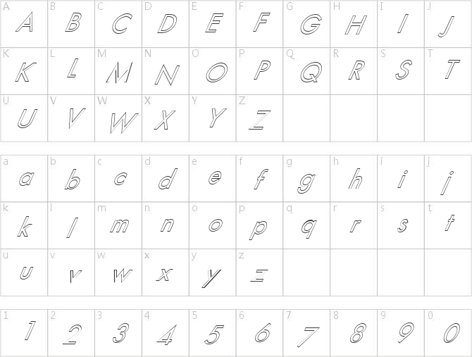 FZ BASIC 18 HOLLOW ITALIC