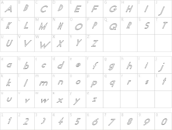 FZ BASIC 19 HOLLOW ITALIC