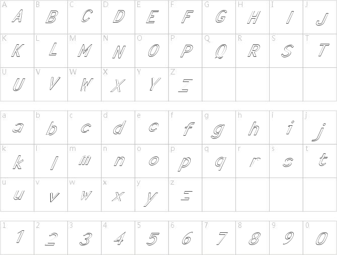 FZ BASIC 23 HOLLOW ITALIC