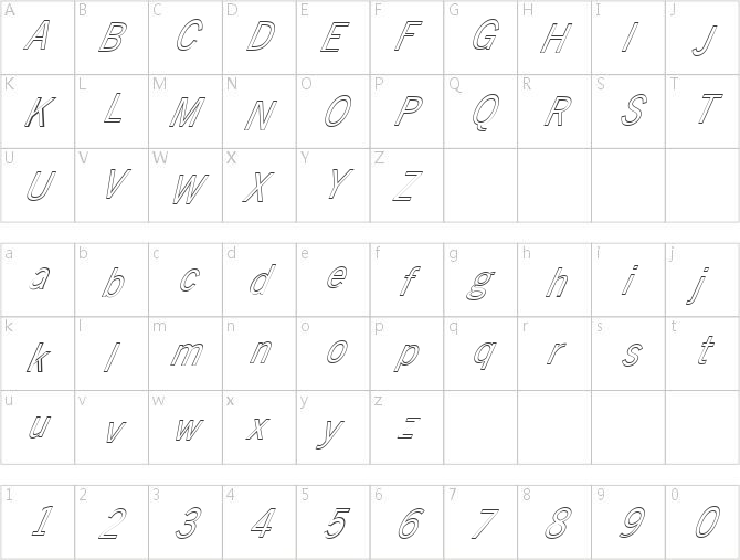 FZ BASIC 24 HOLLOW ITALIC