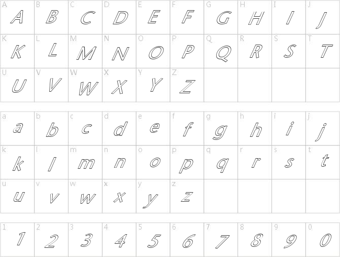 FZ BASIC 25 HOLLOW ITALIC