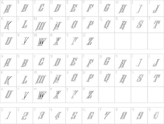 FZ BASIC 41 HOLLOW ITALIC