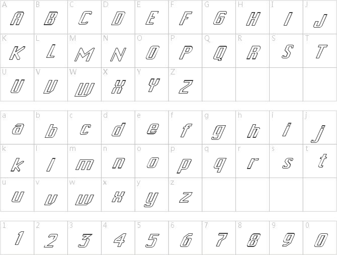 FZ BASIC 46 HOLLOW ITALIC