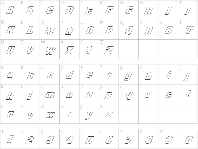 FZ BASIC 52 HOLLOW ITALIC