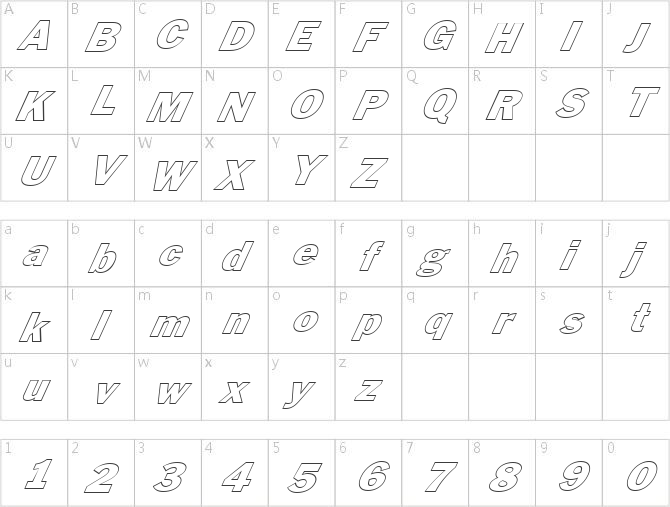 FZ BASIC 56 HOLLOW ITALIC