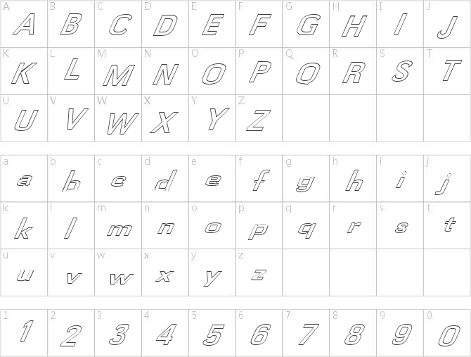 FZ BASIC 58 HOLLOW ITALIC