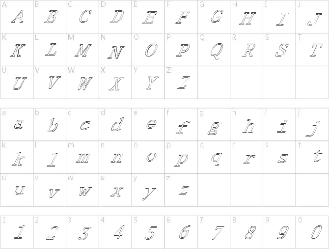 FZ DIGITAL 1 HOLLOW ITALIC