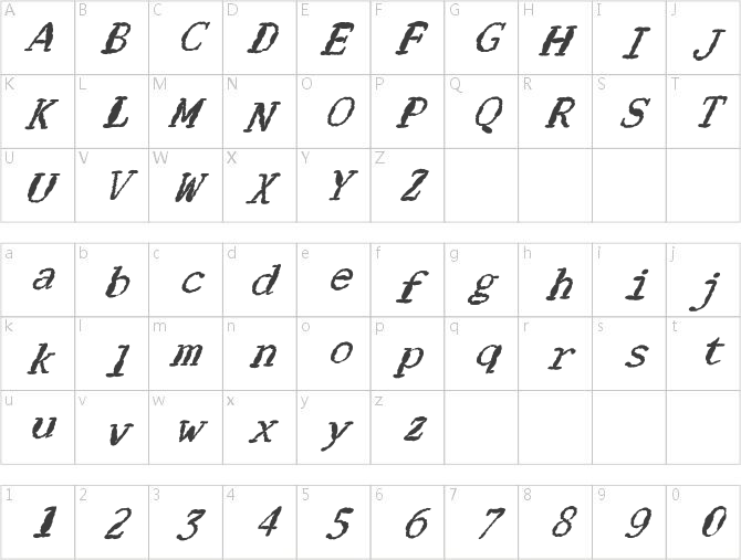 FZ DIGITAL 1 MANGLED ITALIC