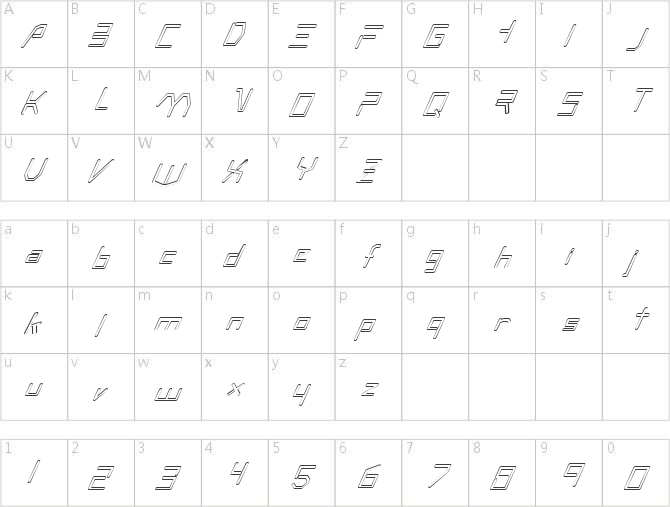 FZ DIGITAL 7 HOLLOW ITALIC