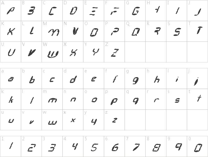 FZ DIGITAL 7 MANGLED ITALIC