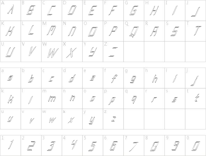 FZ DIGITAL 8 HOLLOW ITALIC