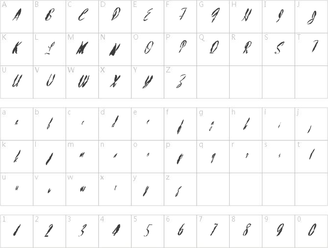 FZ HAND 13 MANGLED ITALIC