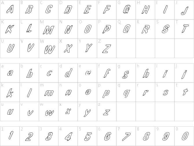 FZ HAND 15 HOLLOW ITALIC