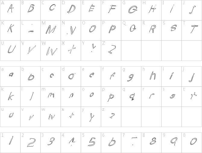 FZ HAND 22 HOLLOW ITALIC