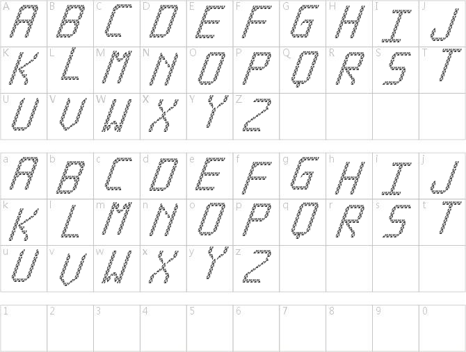 Triangled tfb cursive