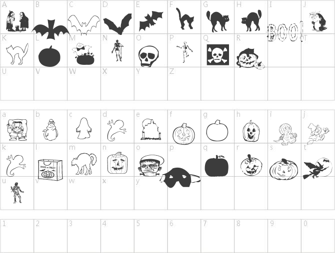 aez halloween dingbats