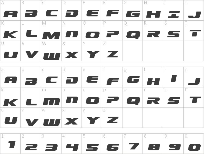 Dekaranger Expanded Italic