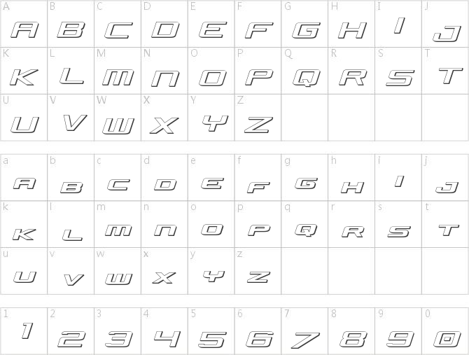 Concielian Jet 3D Semi-Italic