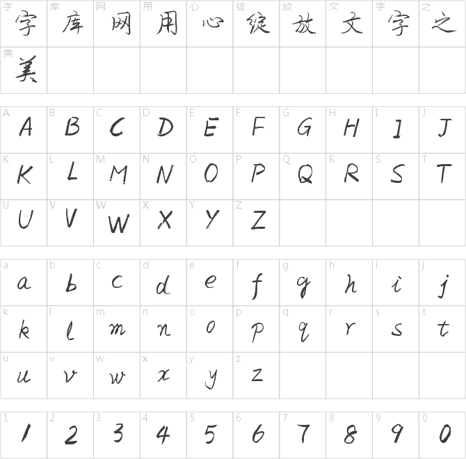 陳代明粉筆字體