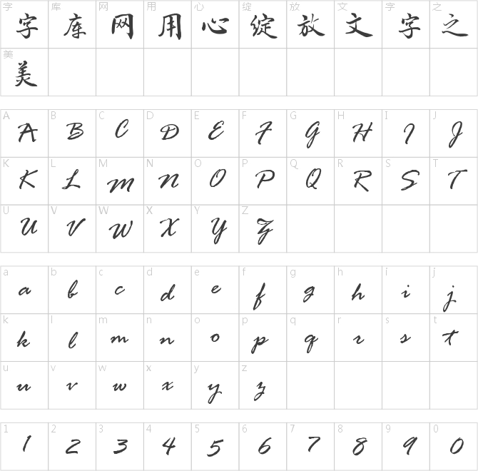 漢呈波波行書