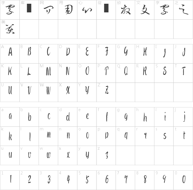 淡齋草書字體