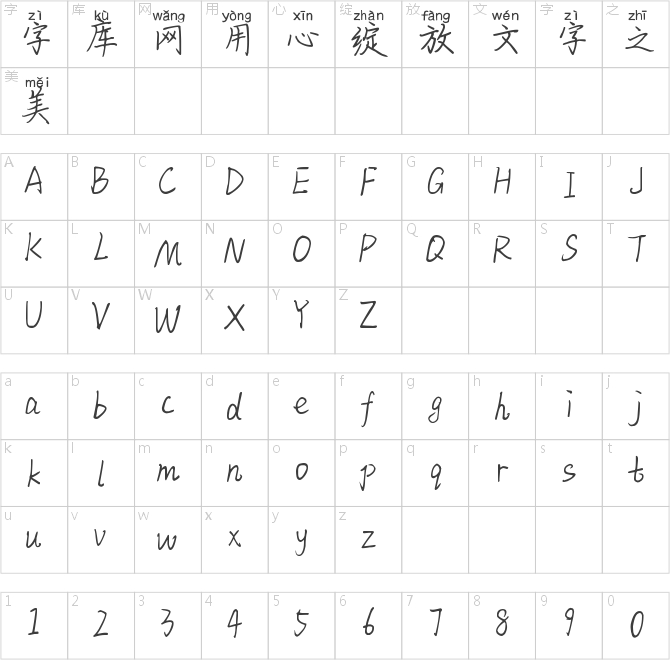 御風楷書拼音體