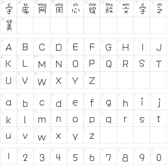 Aa阿呆拼音體