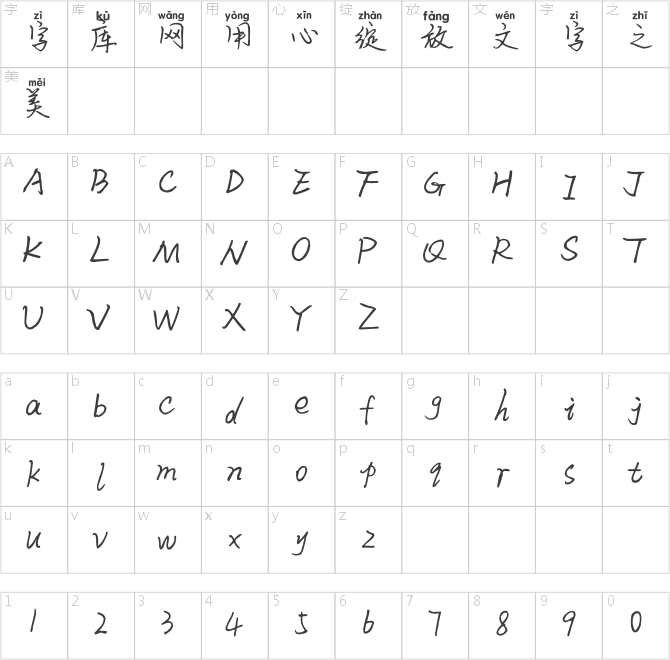 米開青春日記拼音體