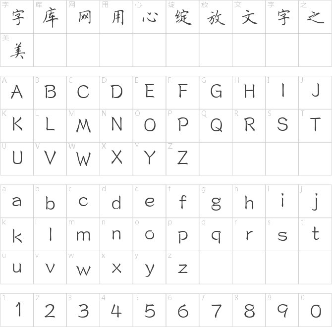 正心格硬筆楷書簡