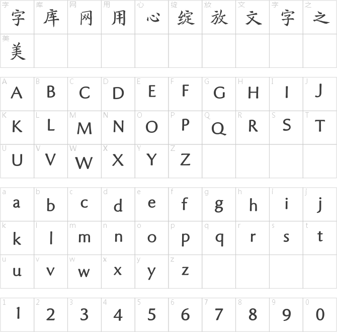 方正字匯-張振國楷書