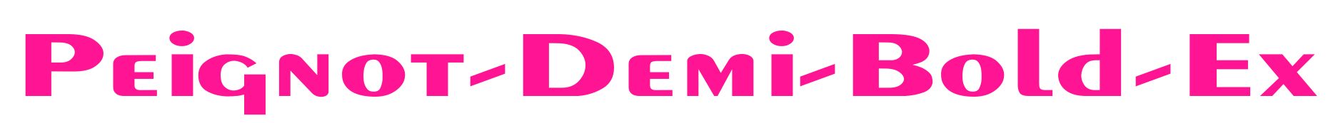 Peignot-Demi-Bold-Ex預(yù)覽圖片