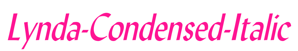 Lynda-Condensed-Italic預覽圖片