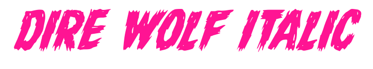 Dire Wolf Italic預(yù)覽圖片