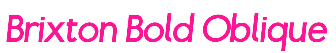 Brixton Bold Oblique預(yù)覽圖片