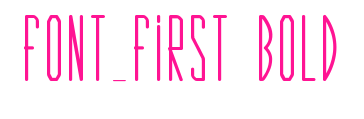 Font_First bold預覽圖片