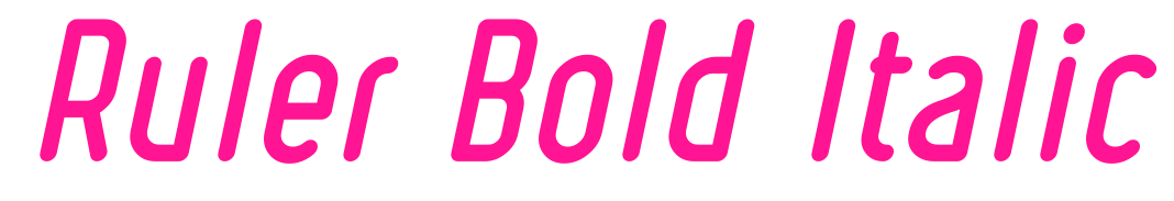 Ruler Bold Italic預覽圖片