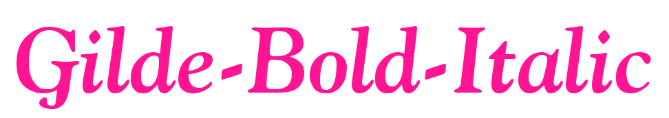 Gilde-Bold-Italic預覽圖片