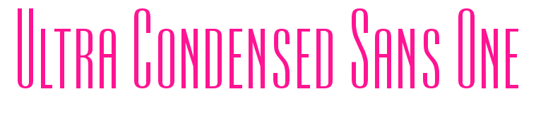 Ultra Condensed Sans One預覽圖片