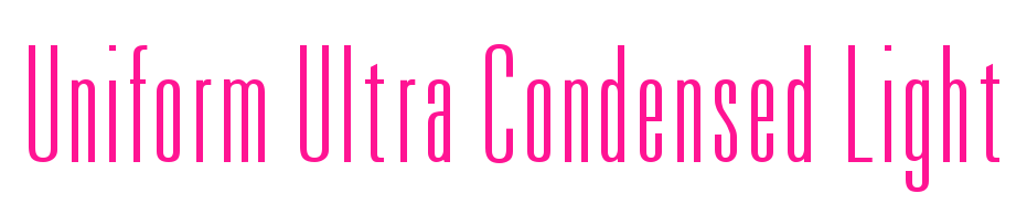 Uniform Ultra Condensed Light預覽圖片