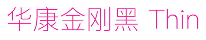 華康金剛黑 Thin