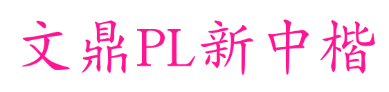 文鼎PL新中楷