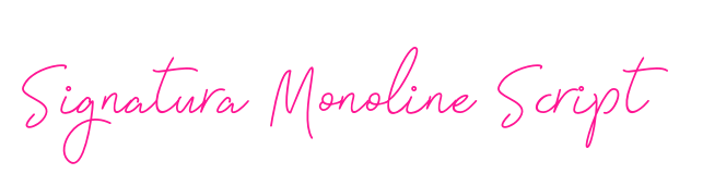 Signatura Monoline Script